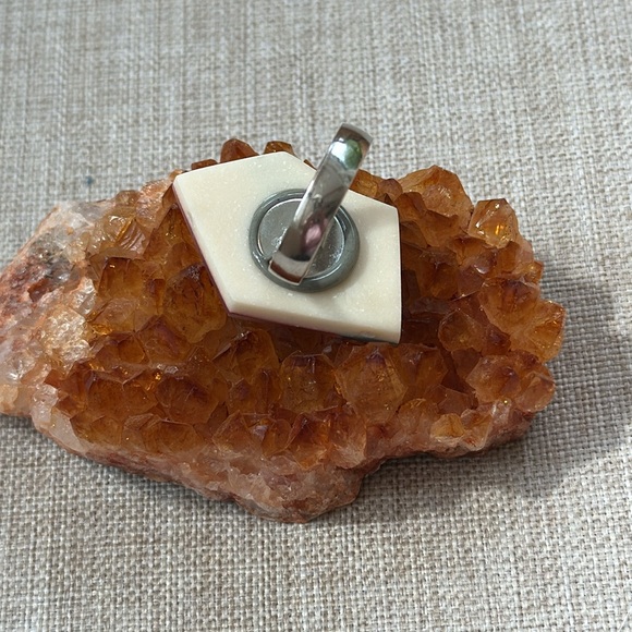 MCM Inlay Statement Ring VTG - Picture 4 of 5